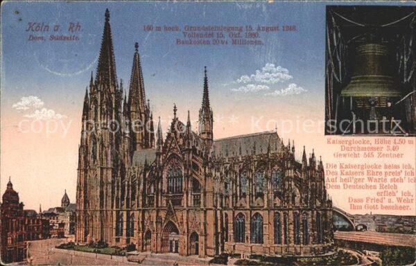 Kirchenglocke Churchbell Cloche Eglise Kaiserglocke Köln Dom Südseite