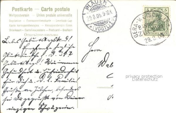 Geburtstag Veilchen Bahnpost – Bild 2