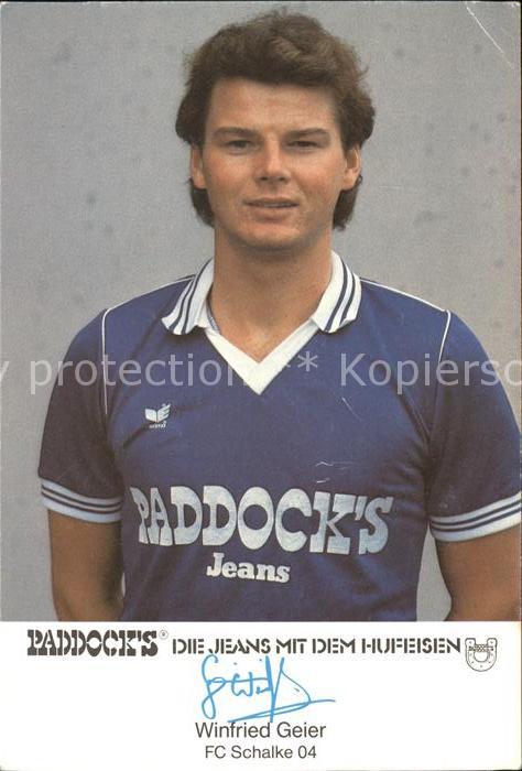Fussball Winfried Geier FC Schalke 04 Autogramm