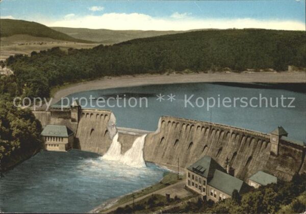 Staudamm Pumpspeicherkraftwerk Edersee-Sperrmauer