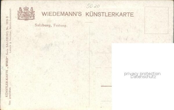 Verlag Wiedemann WIRO Nr. 2376 B Salzburg Festung – Bild 2