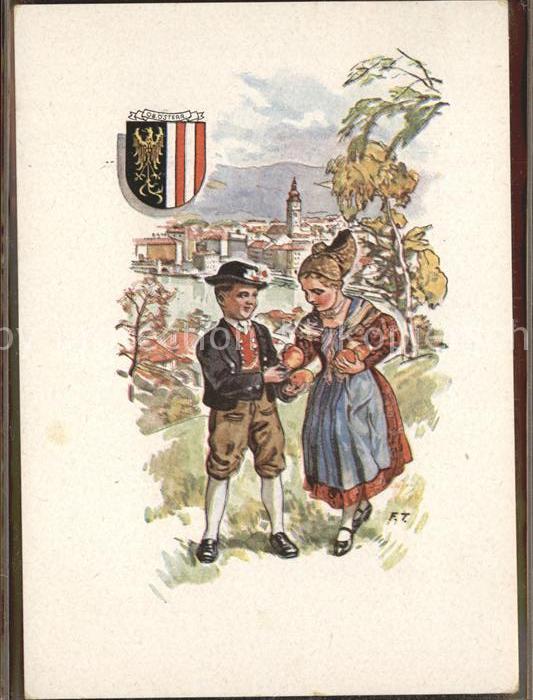 Trachten Oberösterreich Wappen Klaner-Karte