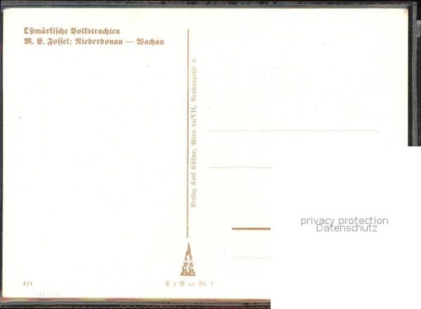 Fossel M. E. Nr. 7 Trachten Ostmark Niederdonau Wach – Bild 2