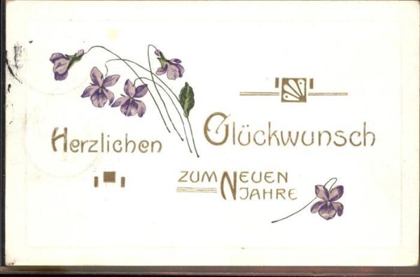 Neujahr Glückwunsch Veilchen