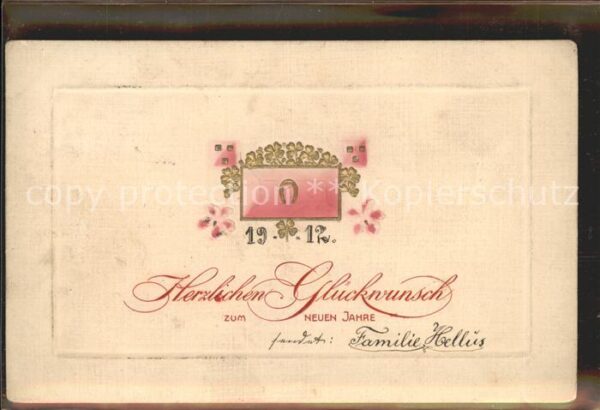 Glueckwunsch Neujahr Jahreszahl Hufeisen