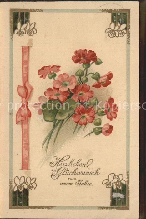 Neujahr Glückwunsch Blumen