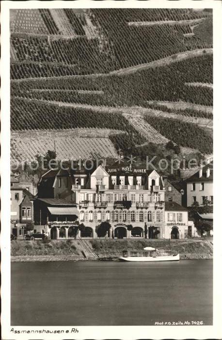 Foto Zeitz F.G. Nr. 1426 Assmannshausen Hotel Anker