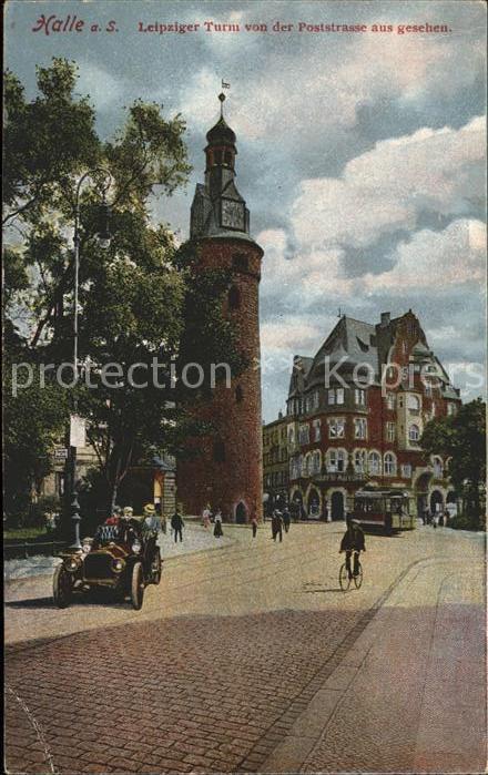 Halle Saale Leipziger Turm Poststrasse Auto Strasse