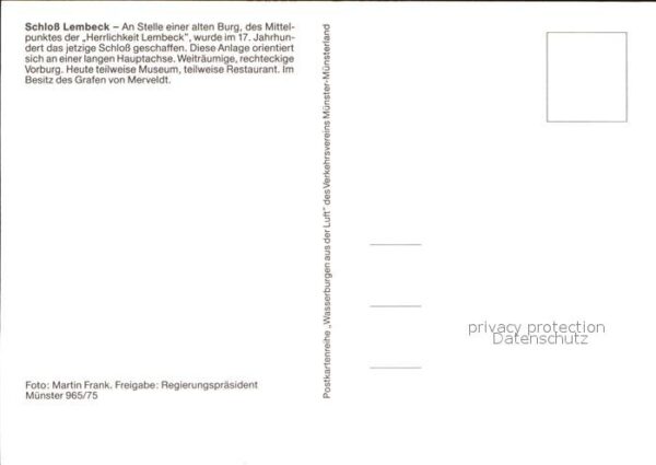 Lembeck Schloss Lembeck Fliegeraufnahme – Bild 2