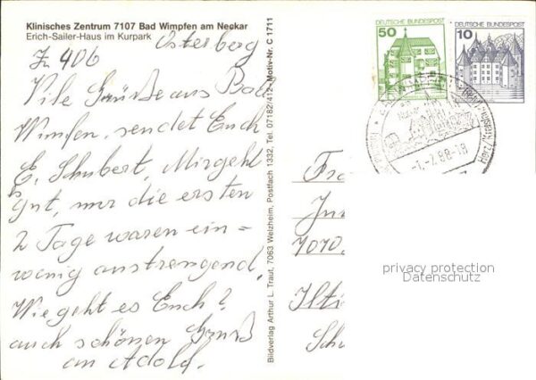 Bad Wimpfen Klinisches Zentrum Erich-Sailer-Haus im – Bild 2