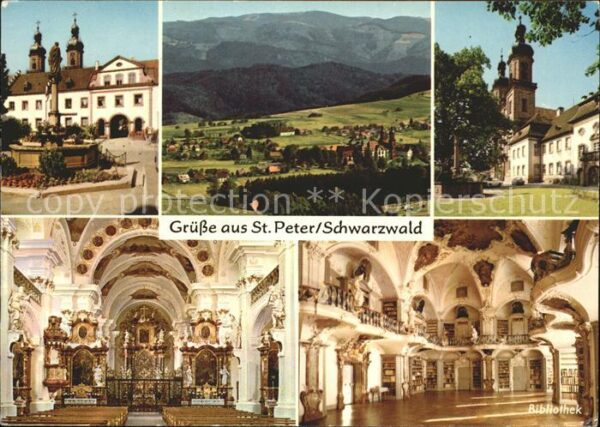 St Peter Schwarzwald Panorama Kirche Bibliothek