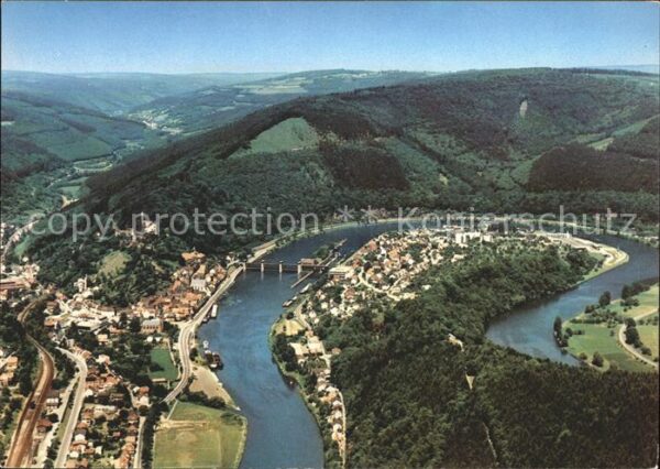 Hirschhorn Neckar Fliegeraufnahme Neckarschleife