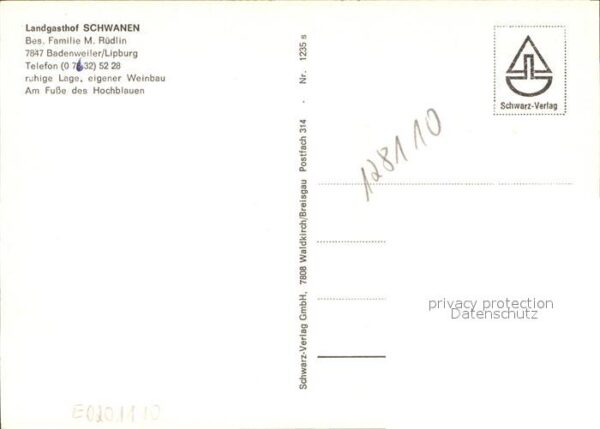 Lipburg Gasthaus Schwanen  M. Rüdin – Bild 2