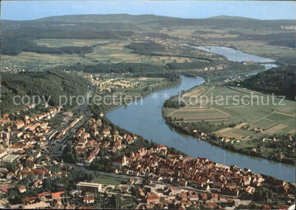 Waldshut Tiengen Rhein Fliegeraufnahme Rheinpanorama