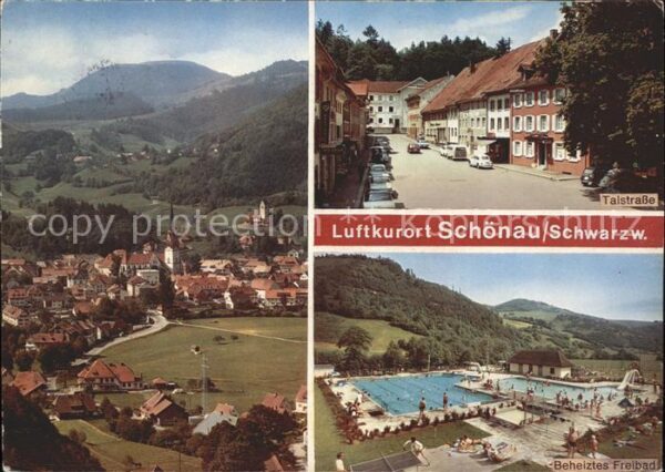 Schoenau Schwarzwald Panorama Schwimmbad Talstrasse