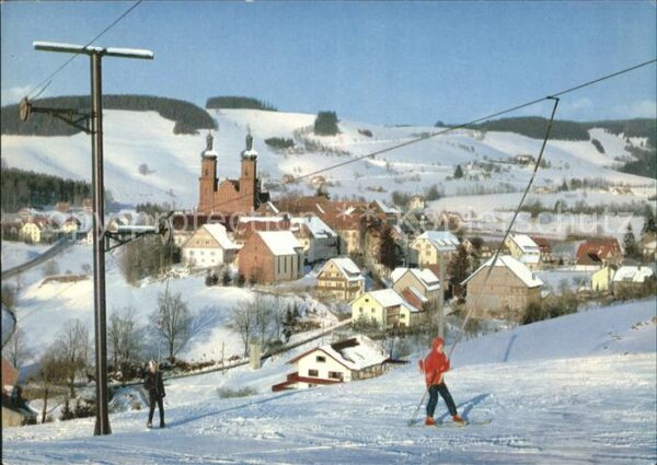 St Peter Schwarzwald Skilift Panorama im Schnee