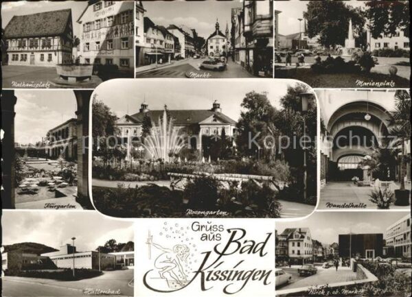 Bad Kissingen Rathausplatz Marienplatz Rosengarten Wa