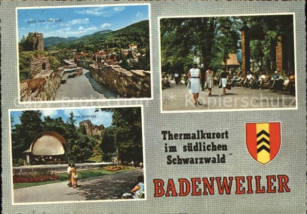Badenweiler Blick von Burg Kurpark Wappen