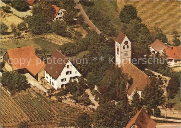Betberg Fliegeraufnahme Kirche und Pfarrhaus