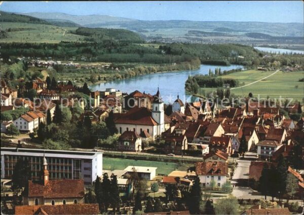 Waldshut Tiengen Rhein Fliegeraufnahme Rheinpanorama