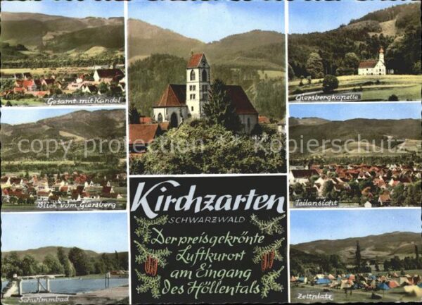 Kirchzarten Panorama Schwimmbad Kirche Giersbergkap