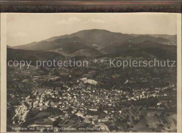 Kandern Fliegeraufnahme Panorama mit Hochblauen