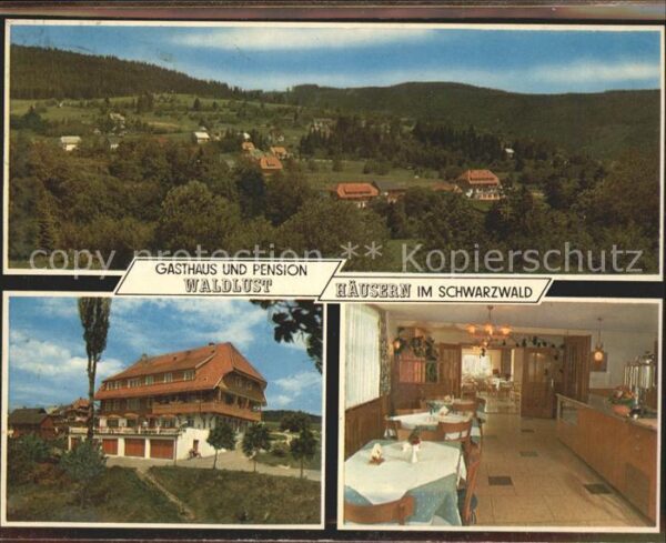 Haeusern Schwarzwald Gasthaus Pension Waldlust Karl Zumkelle