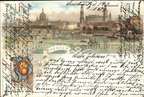 Dresden Panorama mit Brücke
