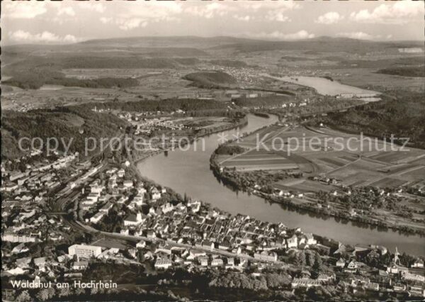 Waldshut Tiengen Rhein Fliegeraufnahme Rheinpanorama