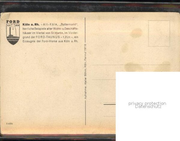 Koeln Rhein Buttermarkt Auto – Bild 2