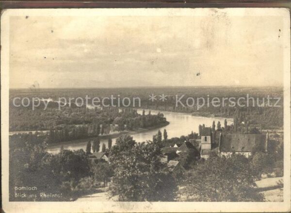 Bamlach Rheinpanorama mit Kirche