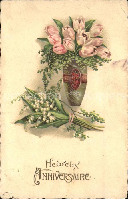 Blumen Heureux Anniversaire Tulpen