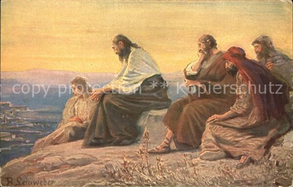 Kuenstlerkarte die heilige Schrift Jesus weint über Je