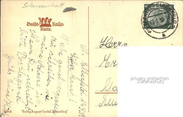 Scherenschnitt Schattenbildkarte – Bild 2