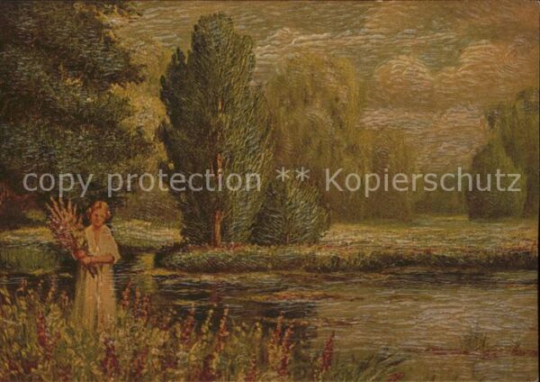 Kuenstlerkarte Am Weiher Degi-Gemälde