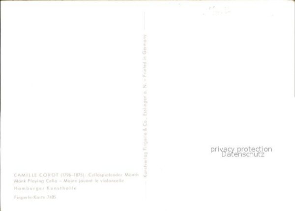 Kuenstlerkarte Cellospielender Musiker Camille Corot – Bild 2