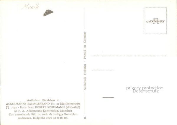 Kuenstlerkarte Robert Schumann – Bild 2