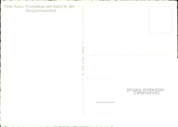 Kuenstlerkarte Fritz Kunz Franziskus von Assisi – Bild 2