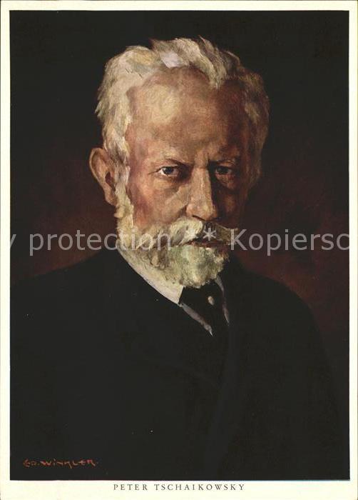 Kuenstlerkarte Peter Tschaikowsky Portrait