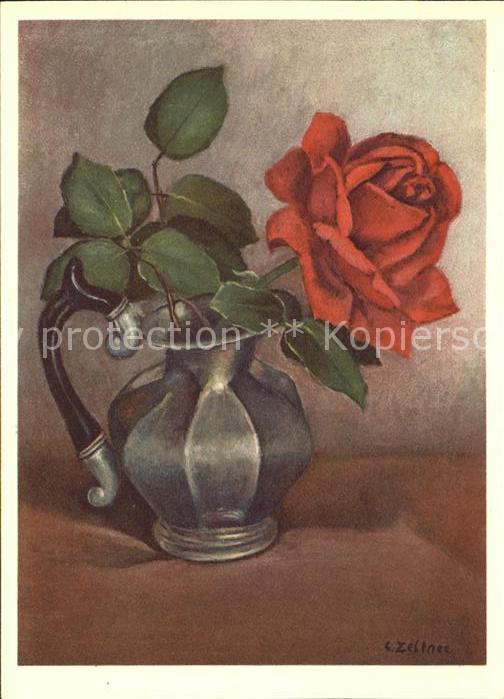 Rosen Vase Künstlerkarte