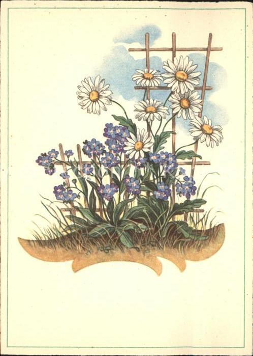 Kuenstlerkarte Blumen