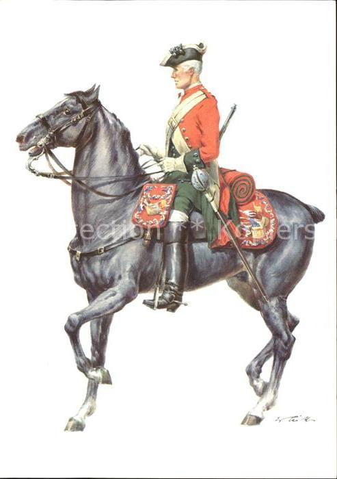 Militaria Uniformen Königreich England 1742 Dragoner Künstl