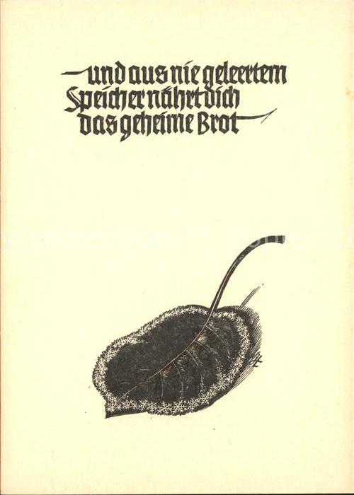 Kuenstlerkarte Holzschnitt Blatt