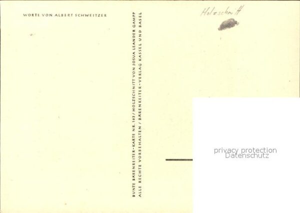 Kuenstlerkarte Holzschnitt Spruch – Bild 2