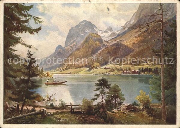 Kuenstlerkarte H. Stadelhofer Hintersee Berchtesgaden
