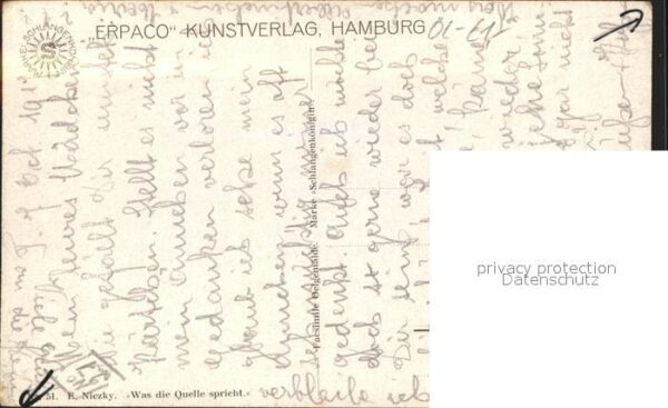 Verlag Erpaco Hamburg Öl Künstlerkarte – Bild 2