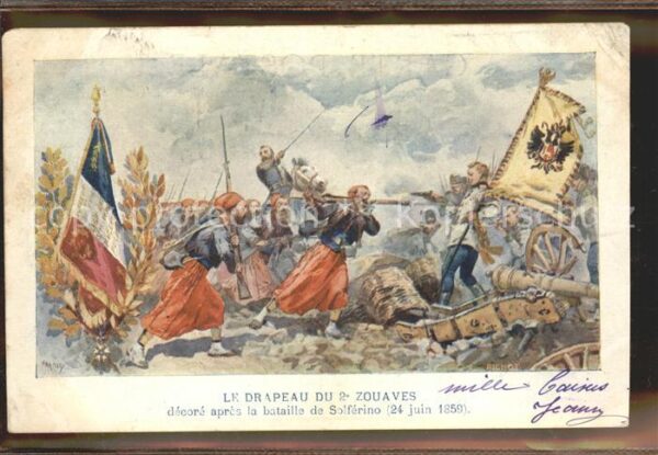 Kuenstlerkarte Schlachtfeld Dr Apeua Du 2 Zouaves