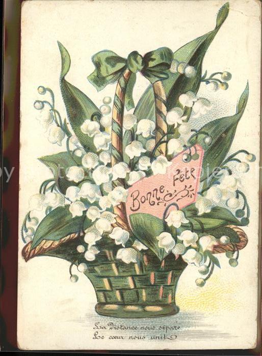 Kuenstlerkarte Blumen Bonne Fete