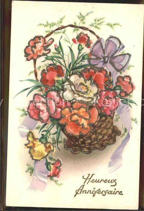 Blumen Glitzer Korb