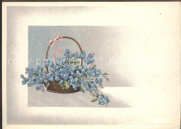 Kuenstlerkarte Blumen Korb